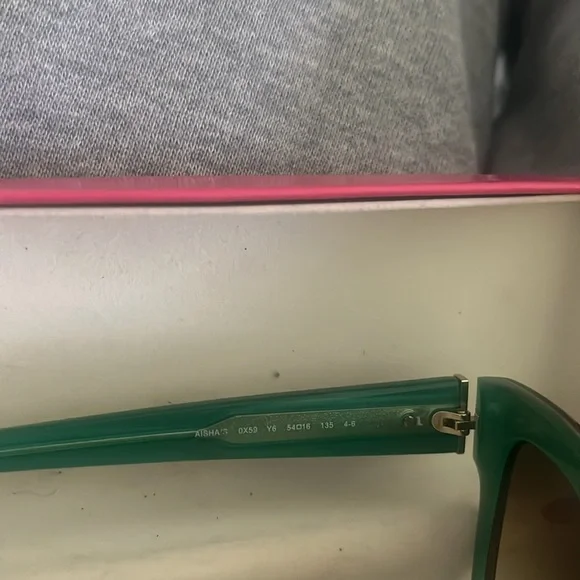 KATE SPADE New York AISHA/S Black Green Plastic Cat Eye Women's Sunglasses - Picture 6 of 6